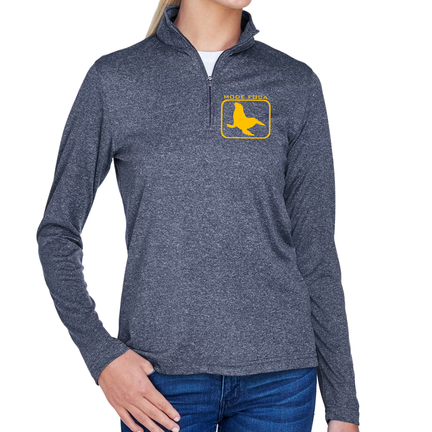 Cool & Dry Heathered Performance Quarter-Zip - Ladies