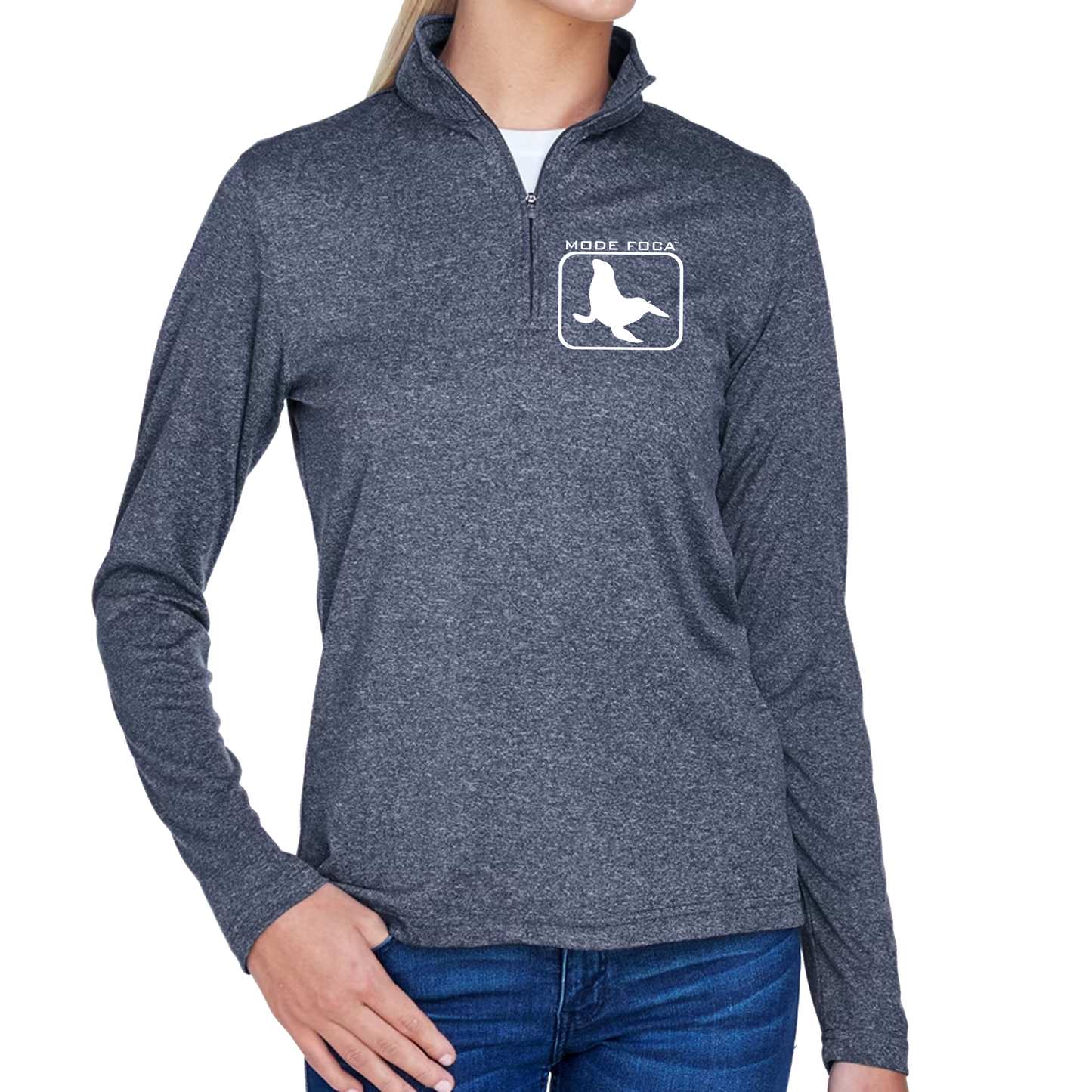 Cool & Dry Heathered Performance Quarter-Zip - Ladies