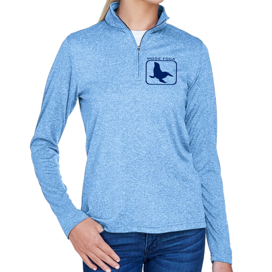 Cool & Dry Heathered Performance Quarter-Zip - Ladies