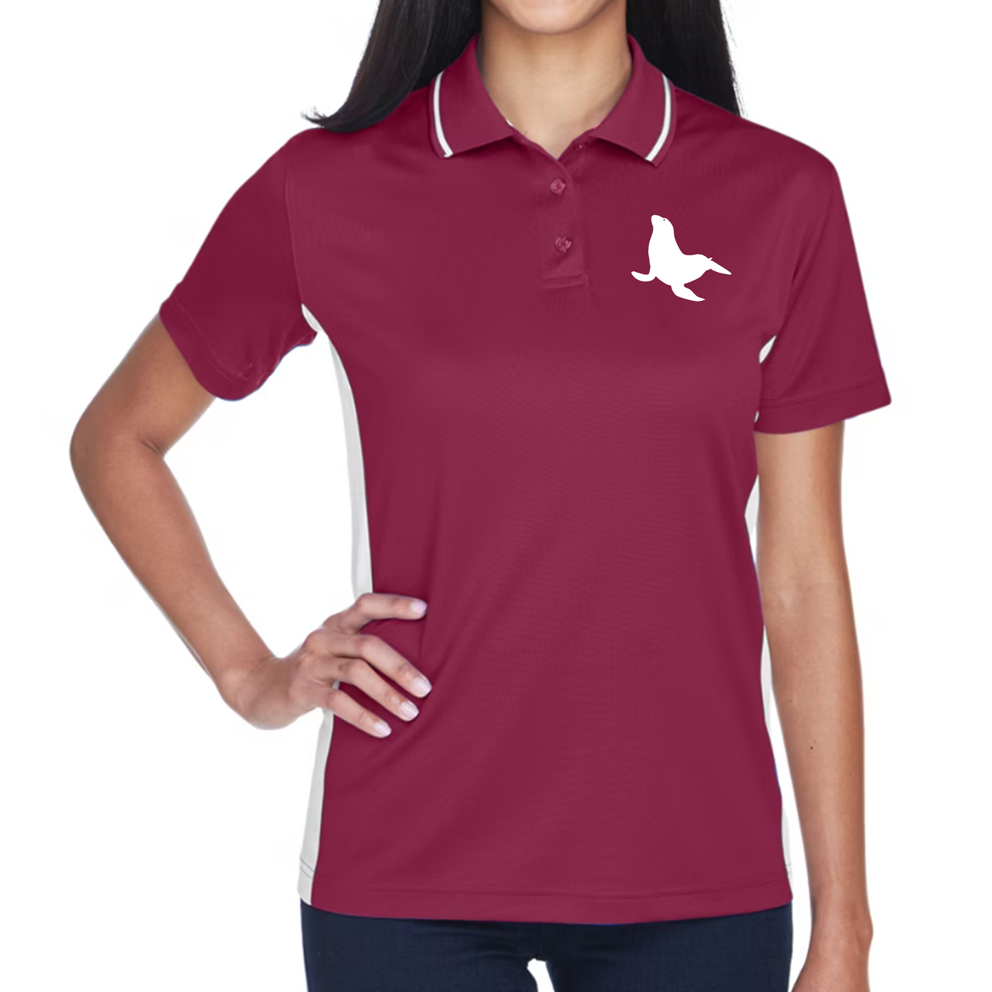 Ladies - Mode Foca Golfer Cool & Dry Sport Two-Tone Polo Shirt