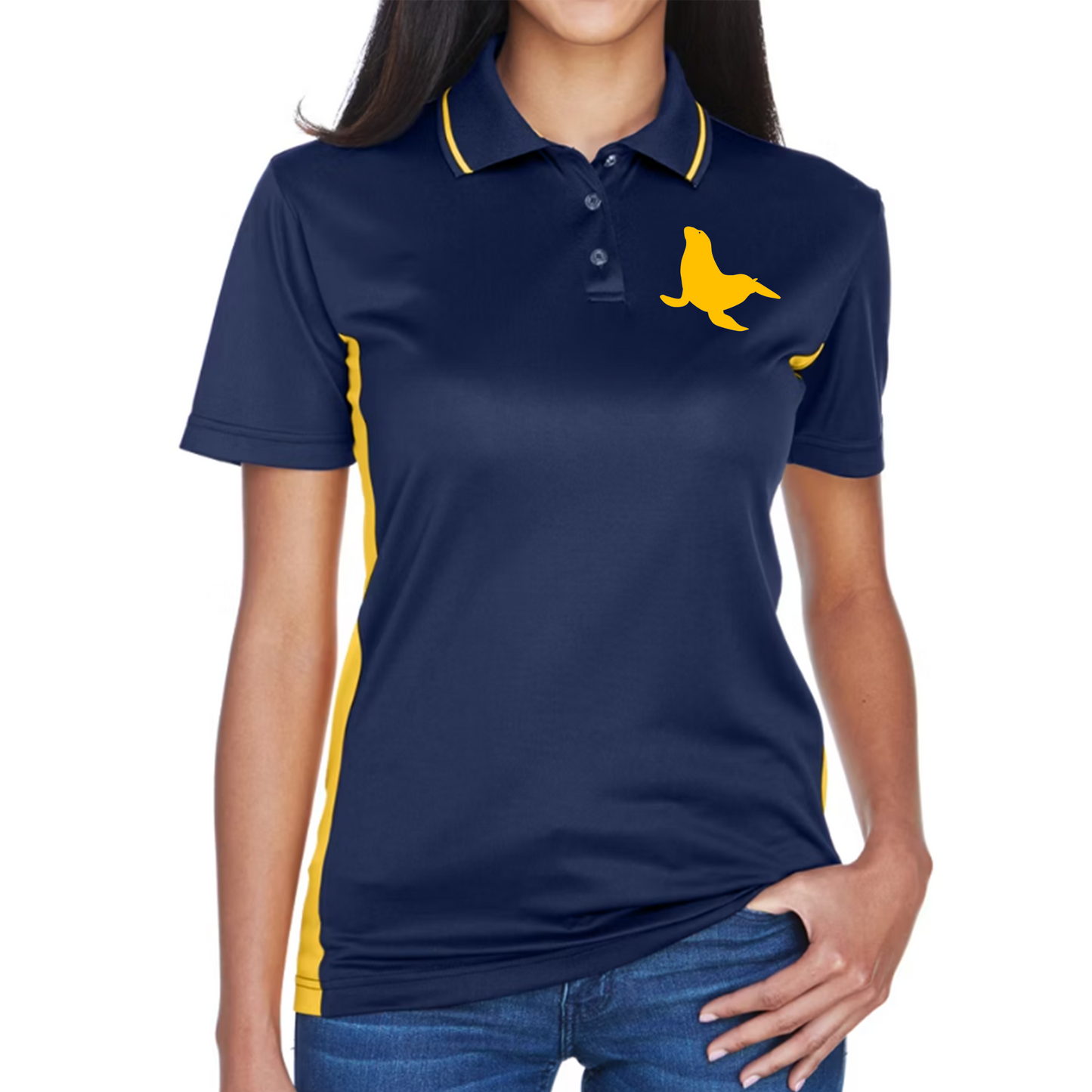Ladies - Mode Foca Golfer Cool & Dry Sport Two-Tone Polo Shirt